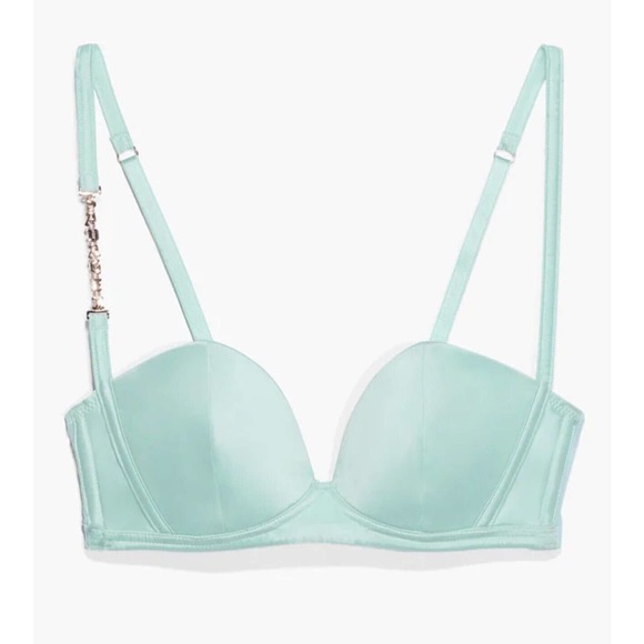 SAVAGE X FENTY CYBER CAT LONG ROBE Sharp Blue Panty Bra 3 PC SET LOT XL / 1X - Picture 5 of 12